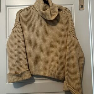 Free People Off white Cowl Neck Sweater